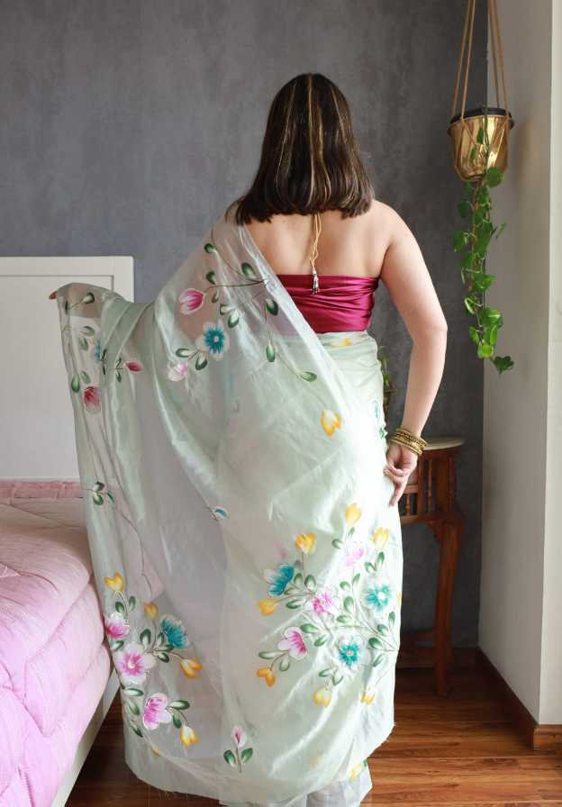 Elegant Organza Saree with Japan Satin Blouse