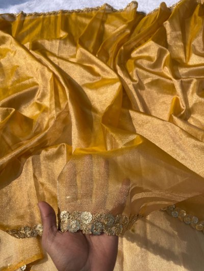 Banarasi Soft Tissue Silk Saree with Lace Work