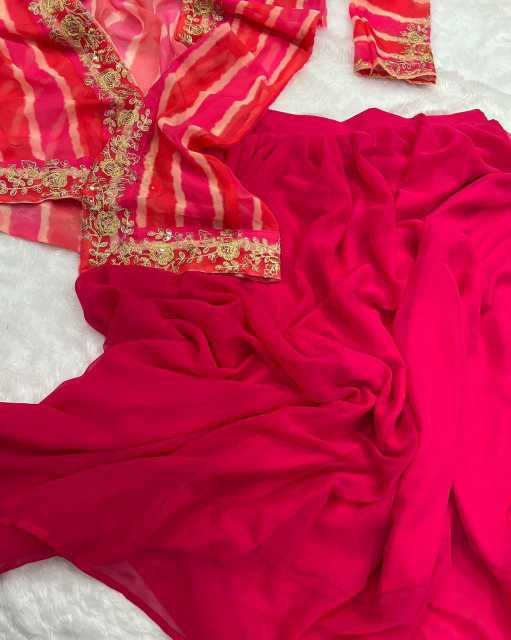 Stunning Georgette Shrug Lehenga