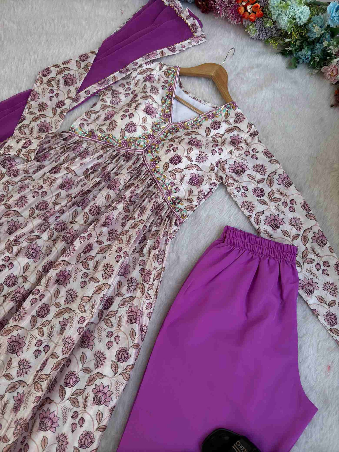 Party Wear Dress with Dupatta & Pant