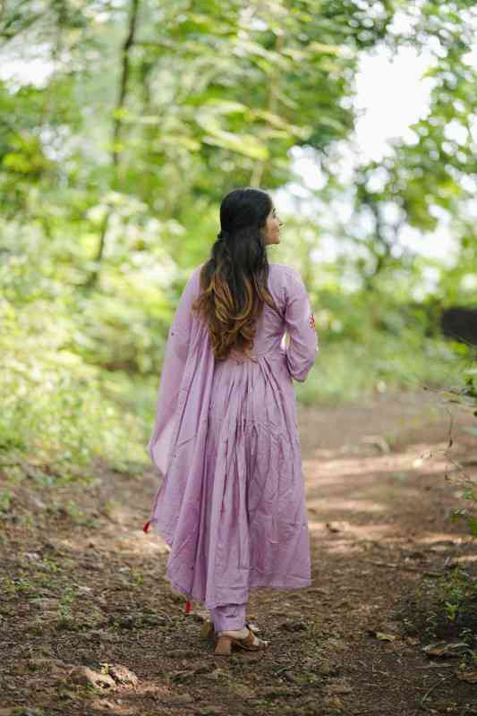 Chanderi Silk Kurti Pant Dupatta Set