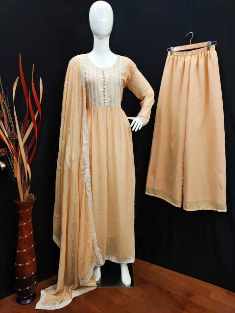 Stunning Embroidered Georgette Suit with Dupatta