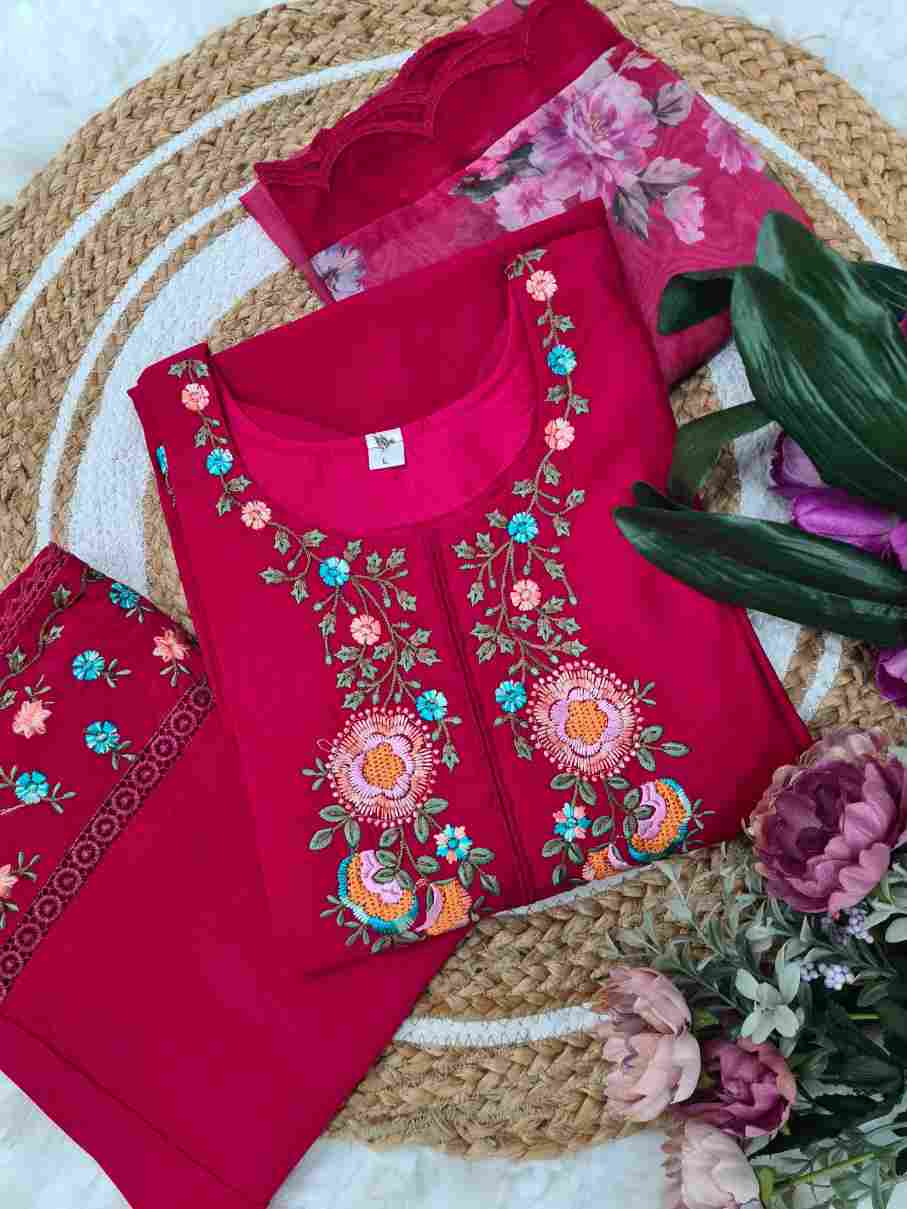 Elegant Viscose Chanderi Suit Set