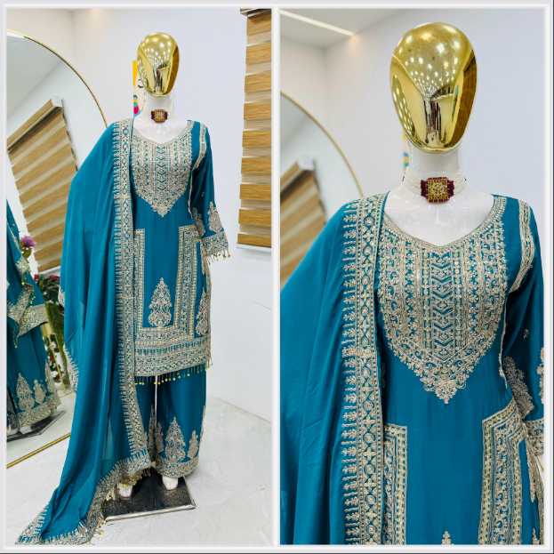 ✨ Designer Embroidered Party Wear Set ✨