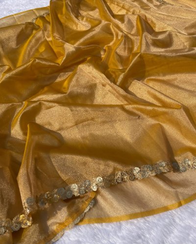 Banarasi Soft Tissue Silk Saree with Lace Work