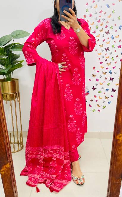 Designer V Neck Azrak Cotton Suit